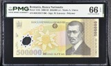 500000 lei 2000 Isarescu PMG66 UNC bancnota gradata