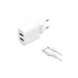 Incarcator retea USB 2.4A cu cablu Micro USB Cod: XO-L109B Automotive TrustedCars