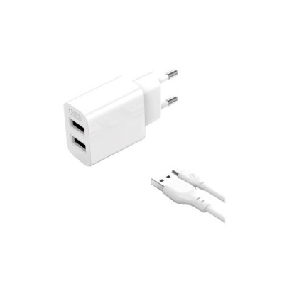 Incarcator retea USB 2.4A cu cablu Micro USB Cod: XO-L109B Automotive TrustedCars foto
