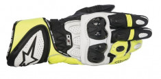 Manusi moto piele Alpinestars Handschuh GP Plus R culoare negru/alb/verde flores Cod Produs: MX_NEW 3556517125MAU foto