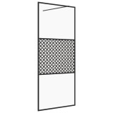Cumpara ieftin Paravan de dus walk-in negru 90x195 cm sticla ESG transparenta