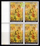 Cumpara ieftin RO 1991 , LP 1273 ,&quot;Craciun&quot;,EROARE bloc 4,R3/C1- pata galbena la inger ,MNH, Nestampilat