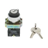 Selector 2 pozitii cu retinere si cheie 1NO+1NC, 400V/10A, LAY5-BG45 Breckner Germany