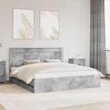 Cumpara ieftin Cadru de pat Gri din beton 180 x 200 cm Lemn Ingineresc