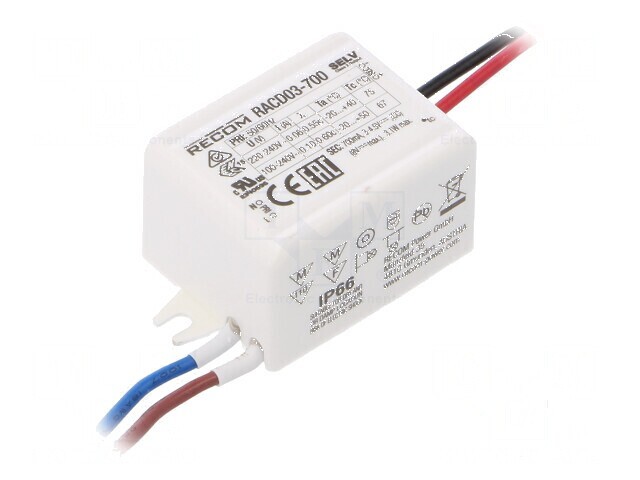 Alimentator LED pulsatoriu 3W IP66
