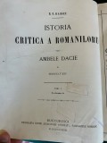 Istoria Critica a Romaniloru in ambele Dacie, vol 1, Hasdeu 1873, prima editie