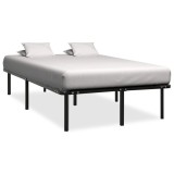 Cumpara ieftin Cadru de pat, negru, 200 x 200 cm, metal