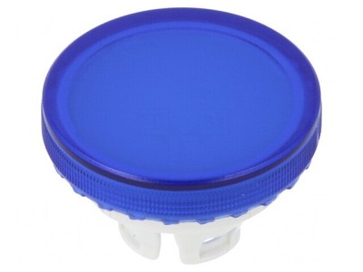 Lentilă Buton 22mm Albastră Transparentă Plastic foto