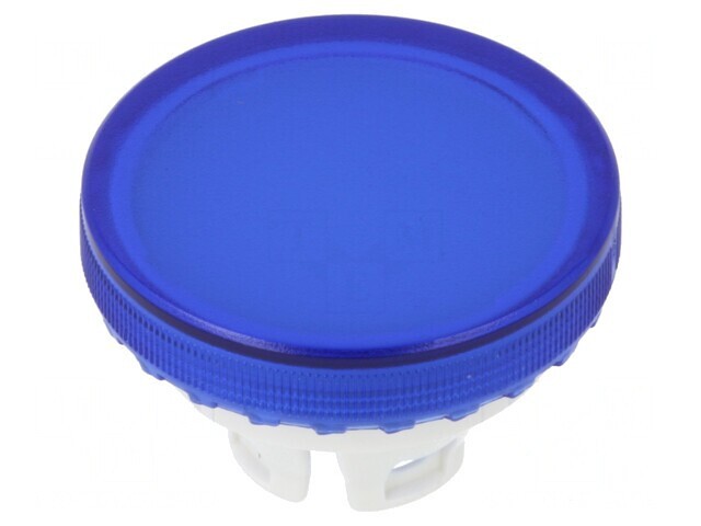 Lentilă Buton 22mm Albastră Transparentă Plastic