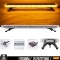 88 LED 120cm Lumina de Stroboscopica Lampa Girofar Avertizare Galben 12V 24V 88W 15 moduri intermitent