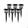 Set 6 Lampi Solare Gradina LED, Negre, IP65, 2W, 0.6lm, ABS, Iluminare Exterior, Rezistente Apa, Decorative