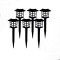 Set 6 lampi solare pentru gradina, cu iluminare LED, rezistente la apa, negru