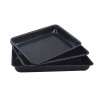 Set 3 tavi de copt, marmorate, negru, KingHoff