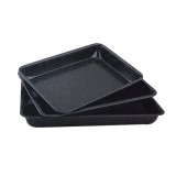 Set 3 tavi de copt, marmorate, negru, KingHoff