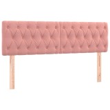 Cumpara ieftin Tablii de pat, roz, 144x7x78/88 cm, catifea