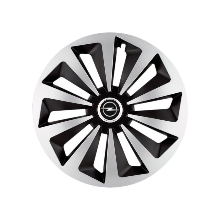 Set 4 capace roti Fox Gri-Negru R15 Compatibil Cu Opel