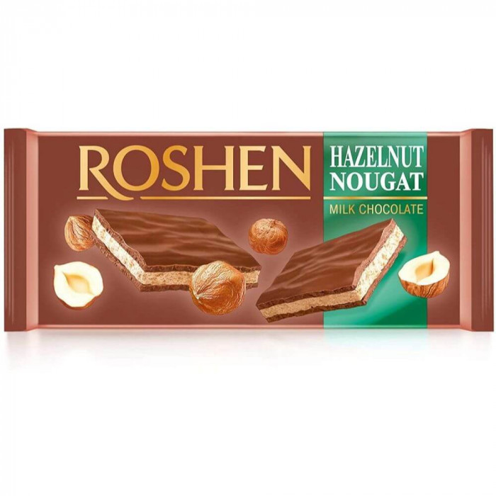 Ciocolata Alune Roshen Hazelnut, 90 g, Ciocolate, Ciocolate Roshen cu Alune, Roshen Ciocolata cu Alune, Roshen Ciocolata cu Alune Hazelnut, Dulciuri,