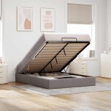 Cumpara ieftin Gossi cadru de pat otoman cu saltea taupe 140x200cm material