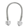 Protectie flexibila pentru cabluri de usa, tub inox 400 mm, montaj aparent, alb