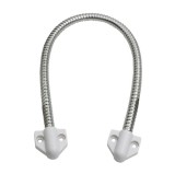 Protectie flexibila pentru cabluri de usa, tub inox 400 mm, montaj aparent, alb