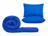 Set pilota 180x200cm, 250gsm + 2 perne UNI matlasate 50x70cm, albastru, Somnart