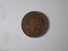 Rara! Africa Ecuatoriala Franceza 50 Centimes 1943 WWII cu patina deosebita foto