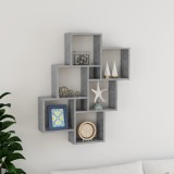 vidaXL Raft de perete cub, gri beton, 78x15x93 cm, PAL