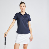 Tricou Polo Golf WW500 Bleumarin Damă