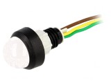 Lampă LED control galben/verde 24V &Oslash;13mm