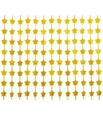 Perdea decorativa din folie B&amp;C, auriu mat, 100 x 200 cm