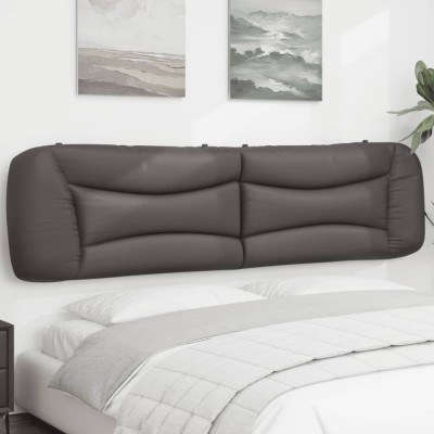 vidaXL Pernă pentru tăblie, gri, 200 cm, piele artificială foto