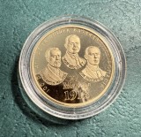 50 bani 2018 proof 100 ani de la unirea Basarabiei