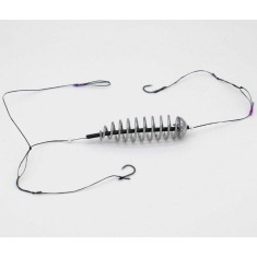 montura pescuit caras si crap cu fir textil 2 carlige legate ,momitor 15g