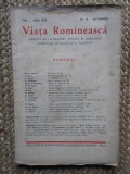 VIATA ROMANEASCA 1937 ANUL XXIX NR. 10 OCTOMVRIE