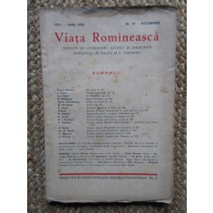 VIATA ROMANEASCA 1937 ANUL XXIX NR. 10 OCTOMVRIE