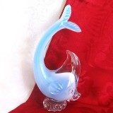 BIBELOU FIGURINA CRISTAL COLORAT - STICLA DE MURANO - PESTE 25.5 CM