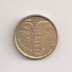 Moneda Spania - 5 Pesetas 1999 Murcia - comemorativa