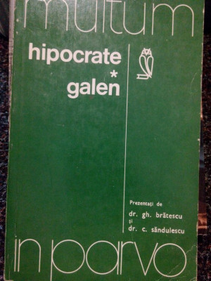 Gh. Bratescu - Hipocrate. Galen (1974) foto
