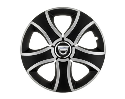 Set 4 capace roti Bis Gri-Negru R15 pentru gama auto Dacia foto