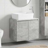 Cumpara ieftin Dulap pentru Chiuveta de Baie Gri Beton 62,5 x 44,5 x 80 cm
