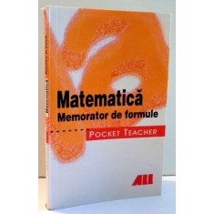 MATEMATICA , MEMORATOR DE FORMULRE de BARBARA WEBER , 2008