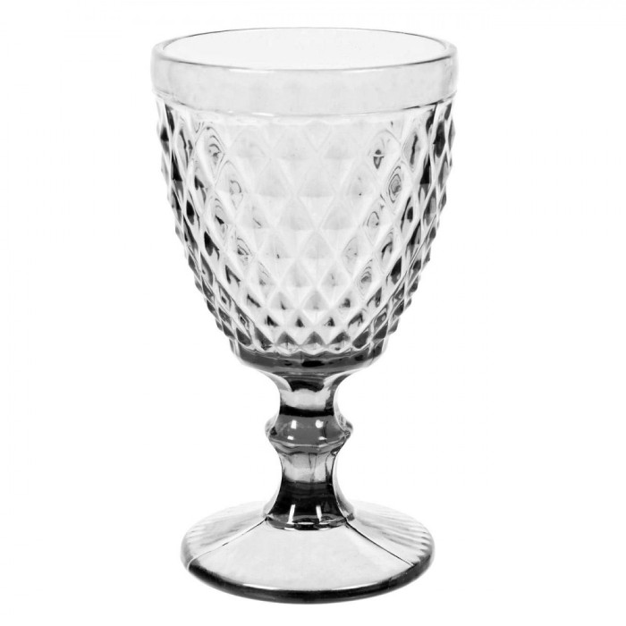 Set Pahare Sticlă, Model Diamond, Transparent, Capacitate 270ml, 8x17cm, 6 Bucăți