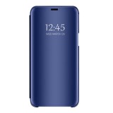 Husa Samsung, Galaxy J4 Pus 2018, j415F Clear View Flip Mirror Stand, Albastra, ALC MOBILE