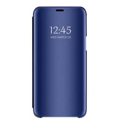 Husa Samsung, Galaxy J4 Pus 2018, j415F Clear View Flip Mirror Stand, Albastra foto
