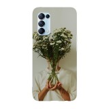 Husa compatibila cu Oppo A15s model Flower vase, Silicon, TPU, Viceversa, Transparent, Carcasa