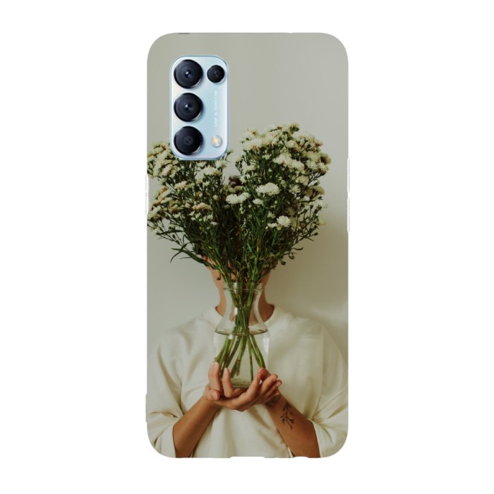 Husa compatibila cu Oppo A15s model Flower vase, Silicon, TPU, Viceversa