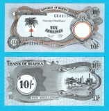Biafra (p#4) 10 Shillings 1968-69 UNC 'Stat secesionist' serie: GK0419657; (ROG CITITI DETALIILE!)
