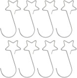 Set de 100 carlige pentru decoratiuni de Craciun, metal, argintiu, 50 x 20 mm
