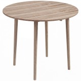 HOMCOM Masa Plianta, Masa Rotunda cu Panouri Rotunde, Masa de Bucatarie Mica pentru Economisirea Spatiului, Natur | Aosom Romania