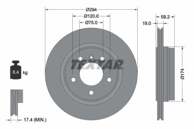 TEXTAR 92097303 PRO Disc frana foto